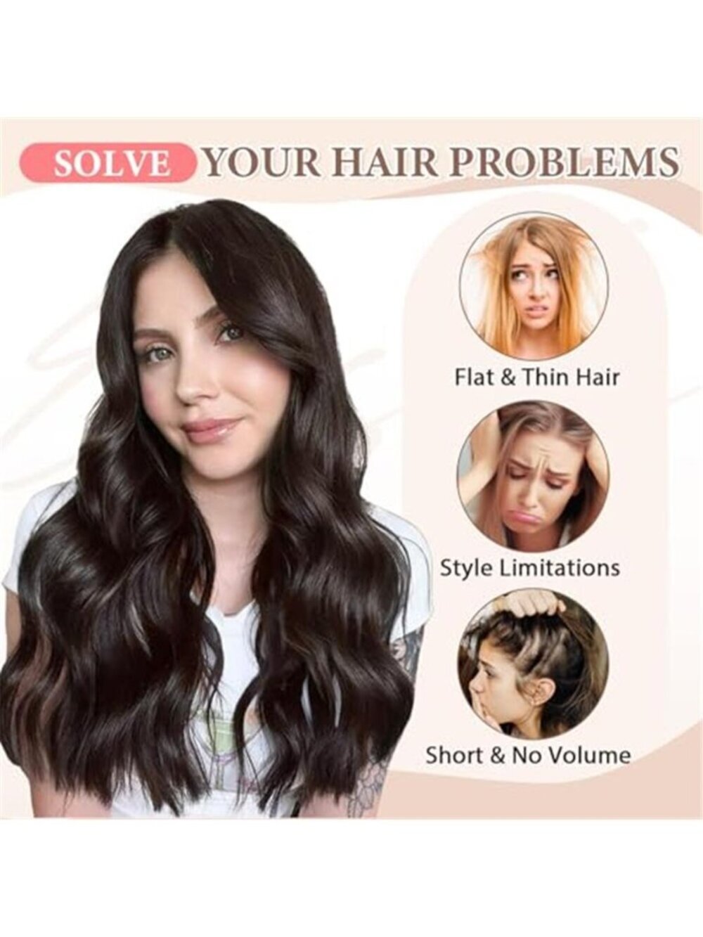 Synthetic Clip in Hair Extensions, Natural & Soft Hair & Blends Well - Picture 5 of 6